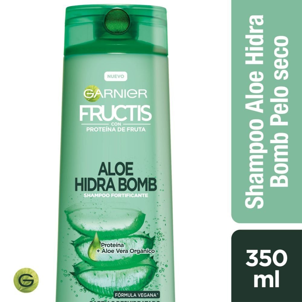 Shampo Aloe Hidra Bomb Cabello Deshidratado Fórmula Vegana 350 mL