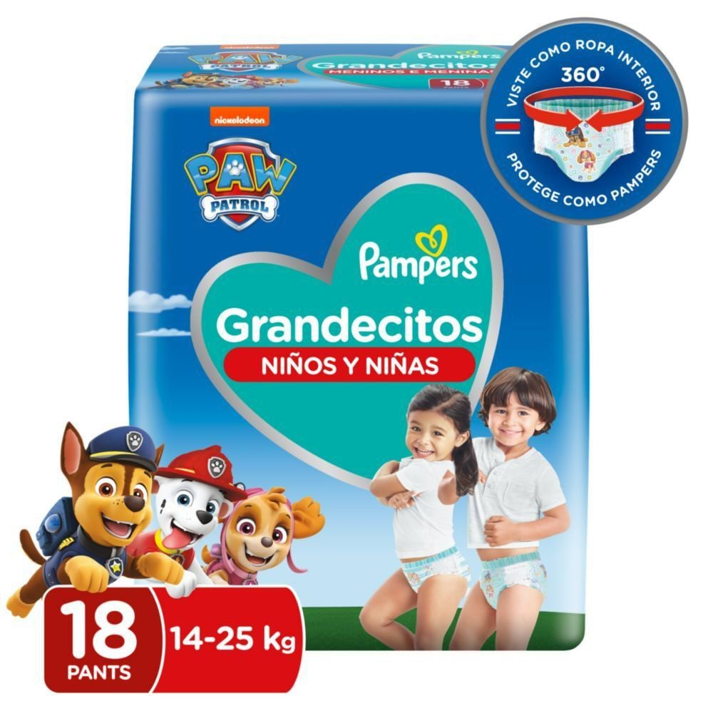 Paw Patrol Pants Desechables Grandecitos 14-25Kg X18