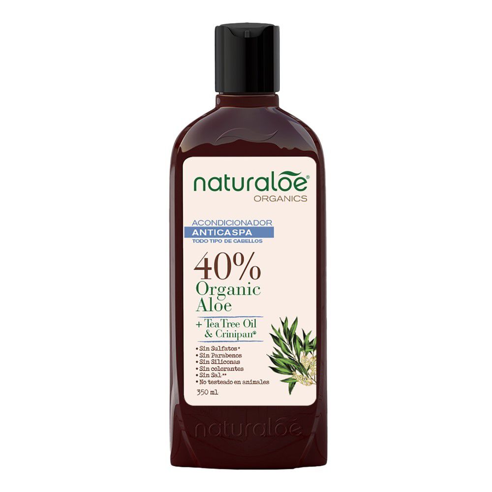 Organics Acondicionador Anticaspa 60% Organic Aloe + Tea Tree 350 mL