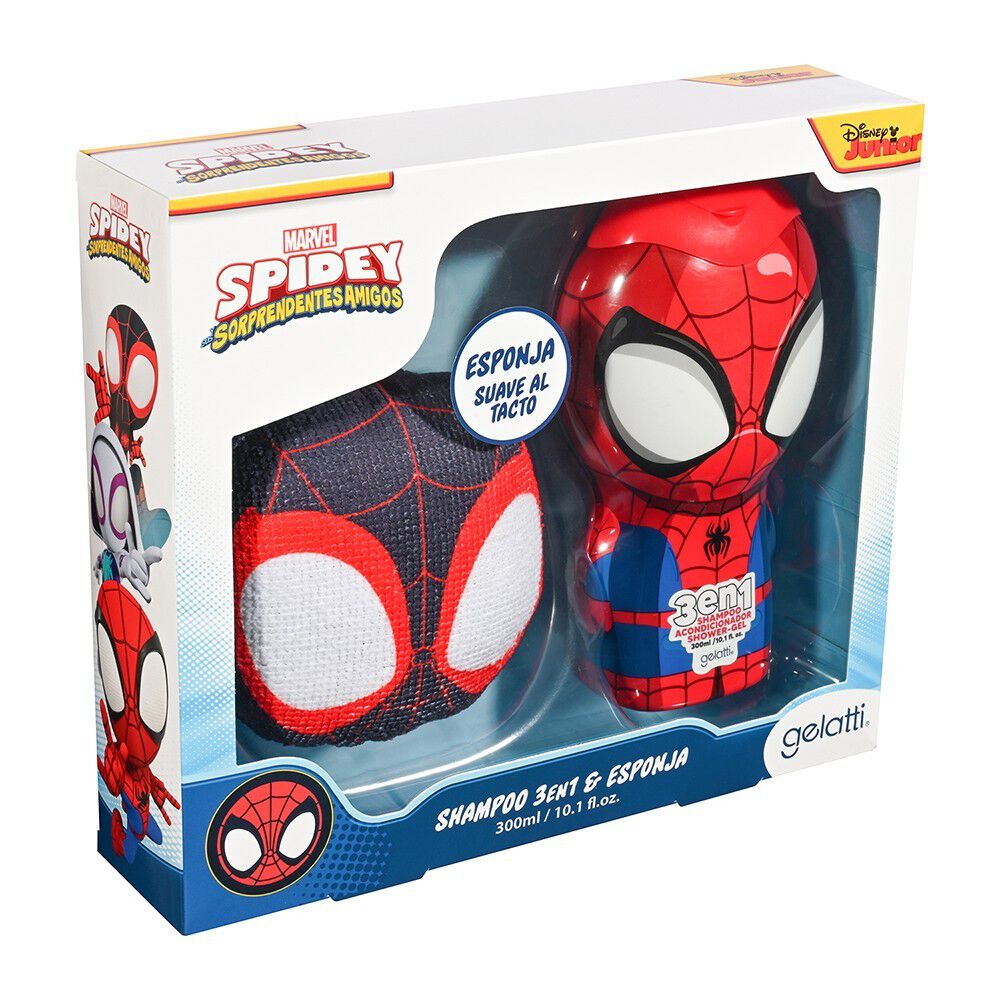 Set-de-Baño-Shampoo-Spiderman-+-Esponja-Miles-imagen-1