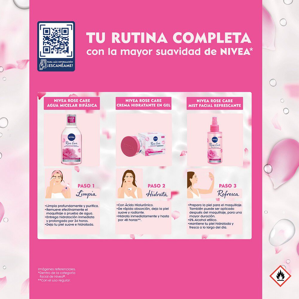 Pack-Rutina--Rose-Care-Agua-Micelar-Bifásica-400ml-+-Crema-Hidratante-en-Gel-50ml-+-Mist-Refrescante-150ml-imagen-5