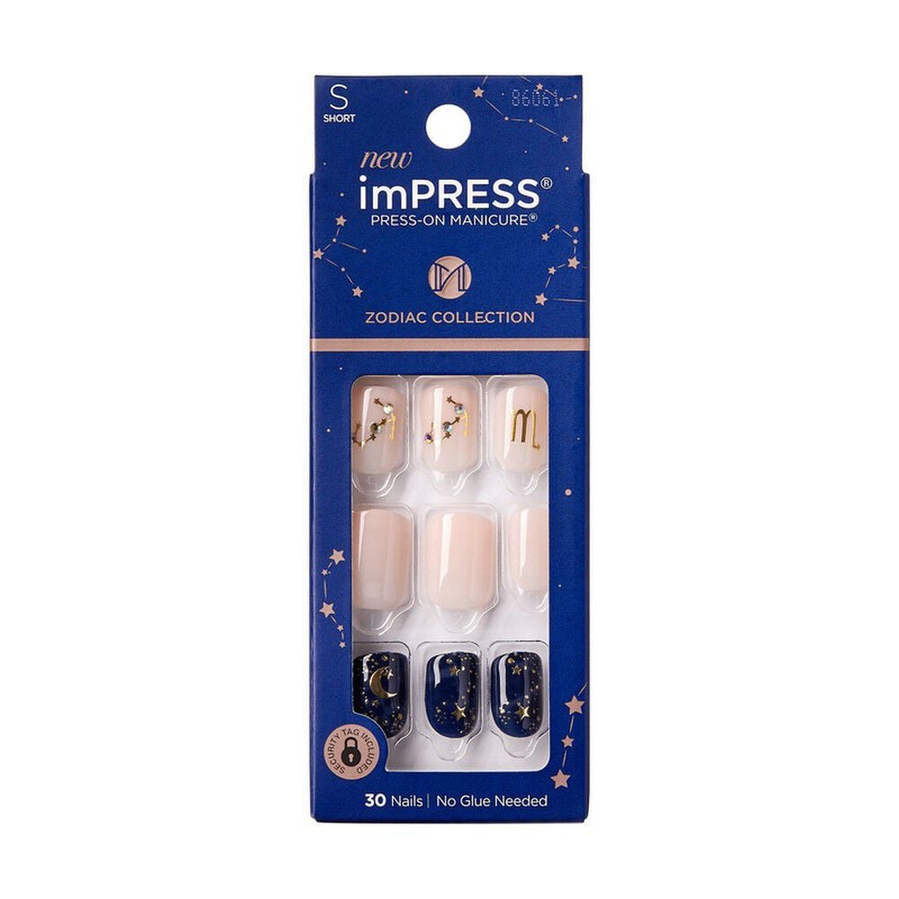 New Impress Colección Zodiaco Escorpio Press-On Manicure 30 Unidades
