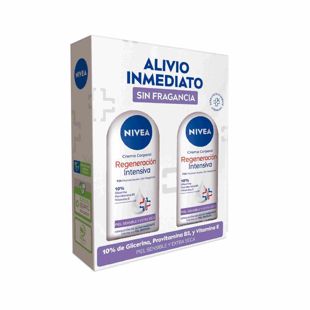 Pack Crema Corporal Regeneración Intensiva Sin Fragancia 400Ml X2