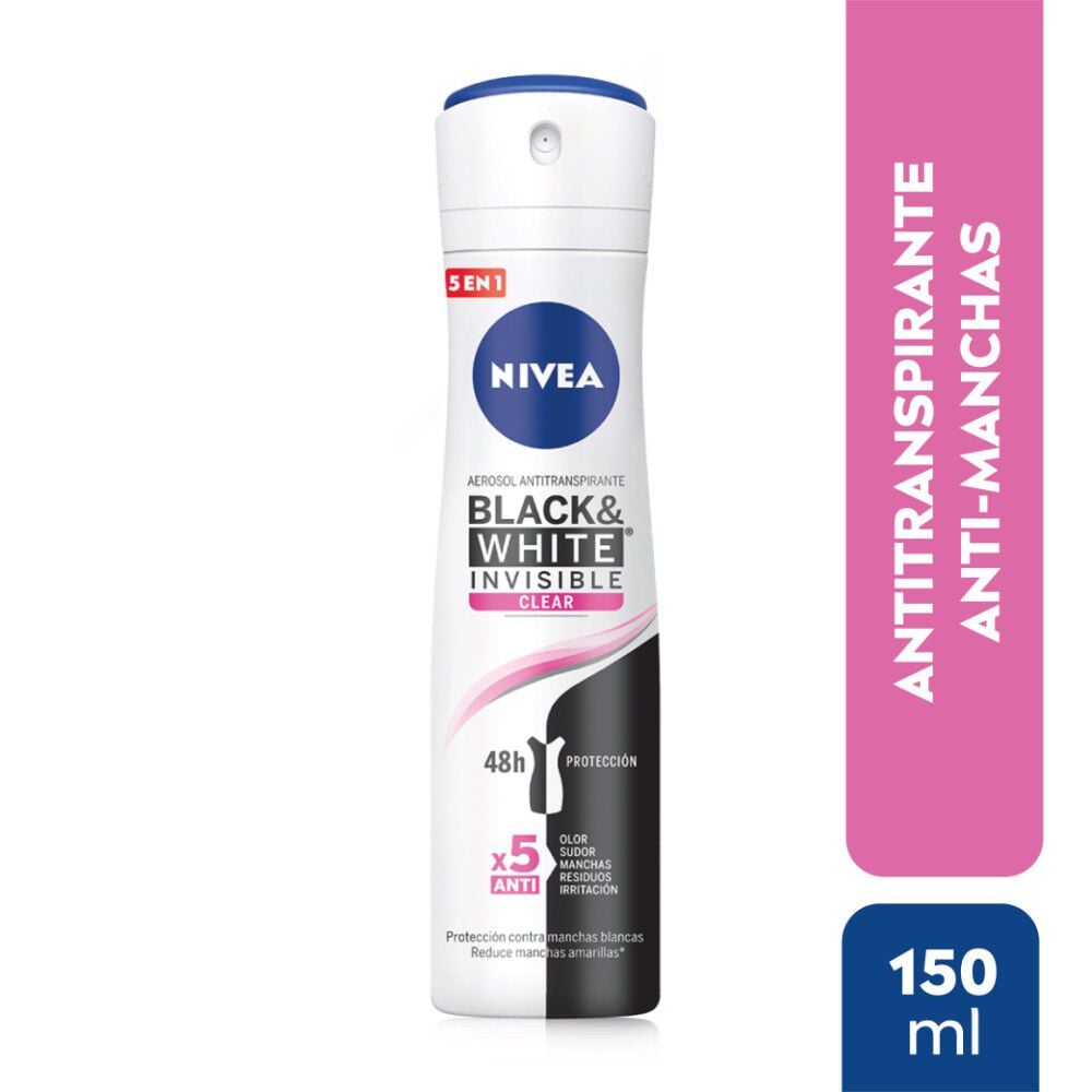 Desodorante Spray Invisible Black & White Clear 150 mL