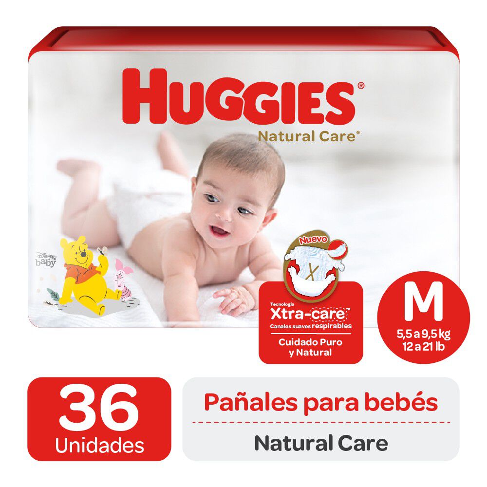 Natural-Care-Pañal-Unisex-Disney-Baby-Pack-M-(5,5-a-9,5-Kg)-x36-imagen