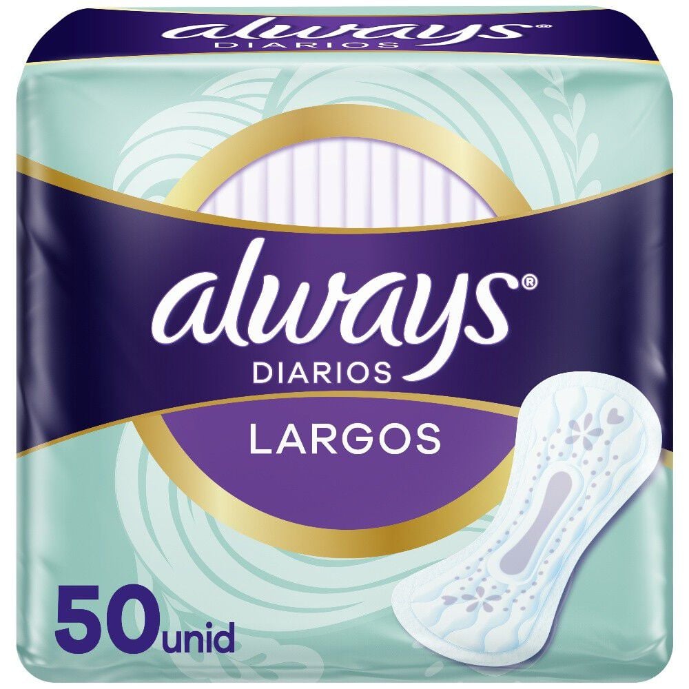Protectores Diarios Largos 50 Unidades