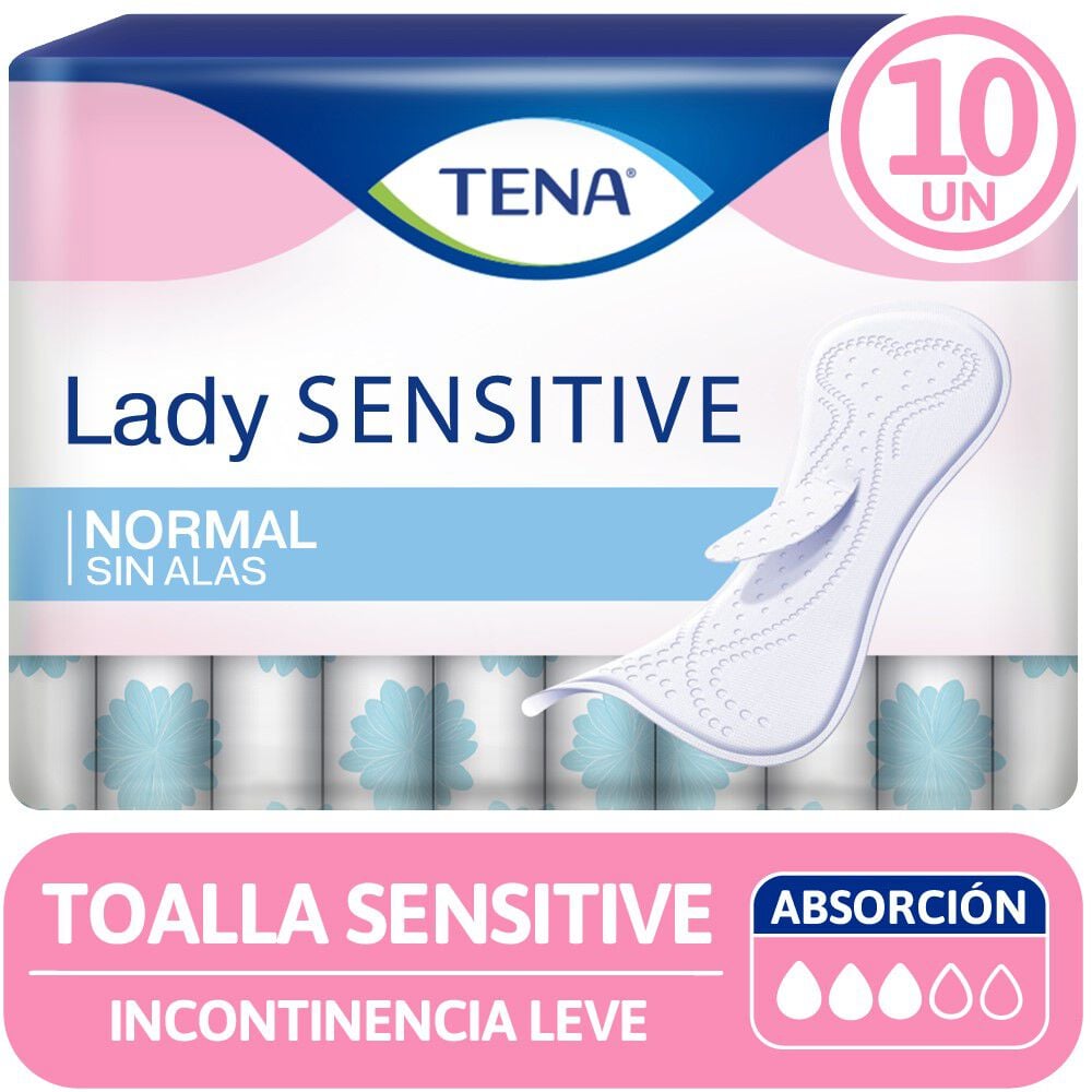 Toalla normal Incontinencia Leve Sensitive 10 unidades