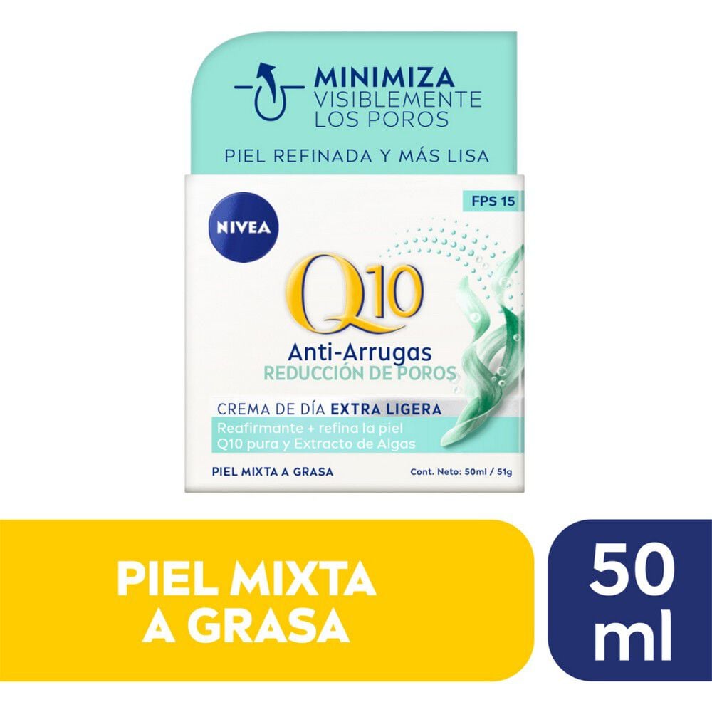 Crema Facial Antiarrugas Q10 Power Dia Fps15 Piel Mixta a Grasa 50 mL