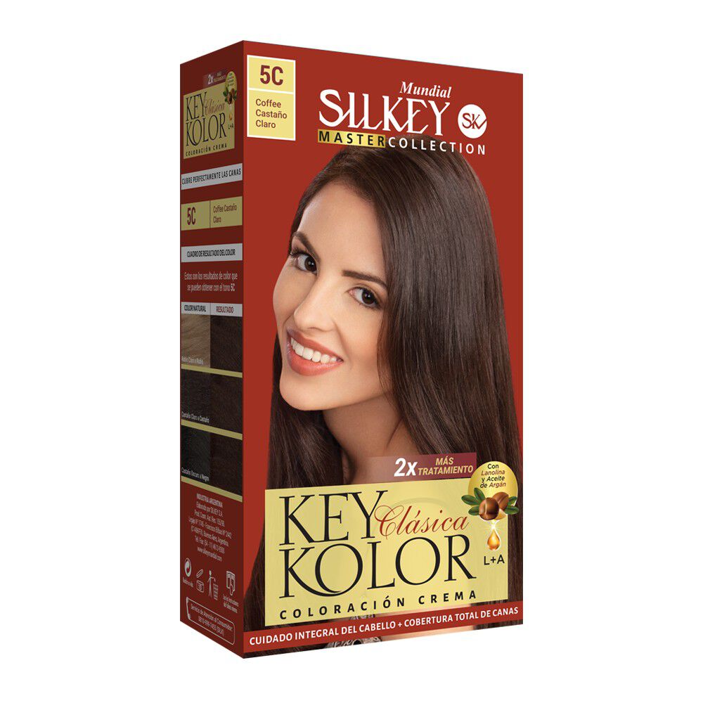 Key Kolor Kit Tintura Argan Coffee Castaño Claro 5.C