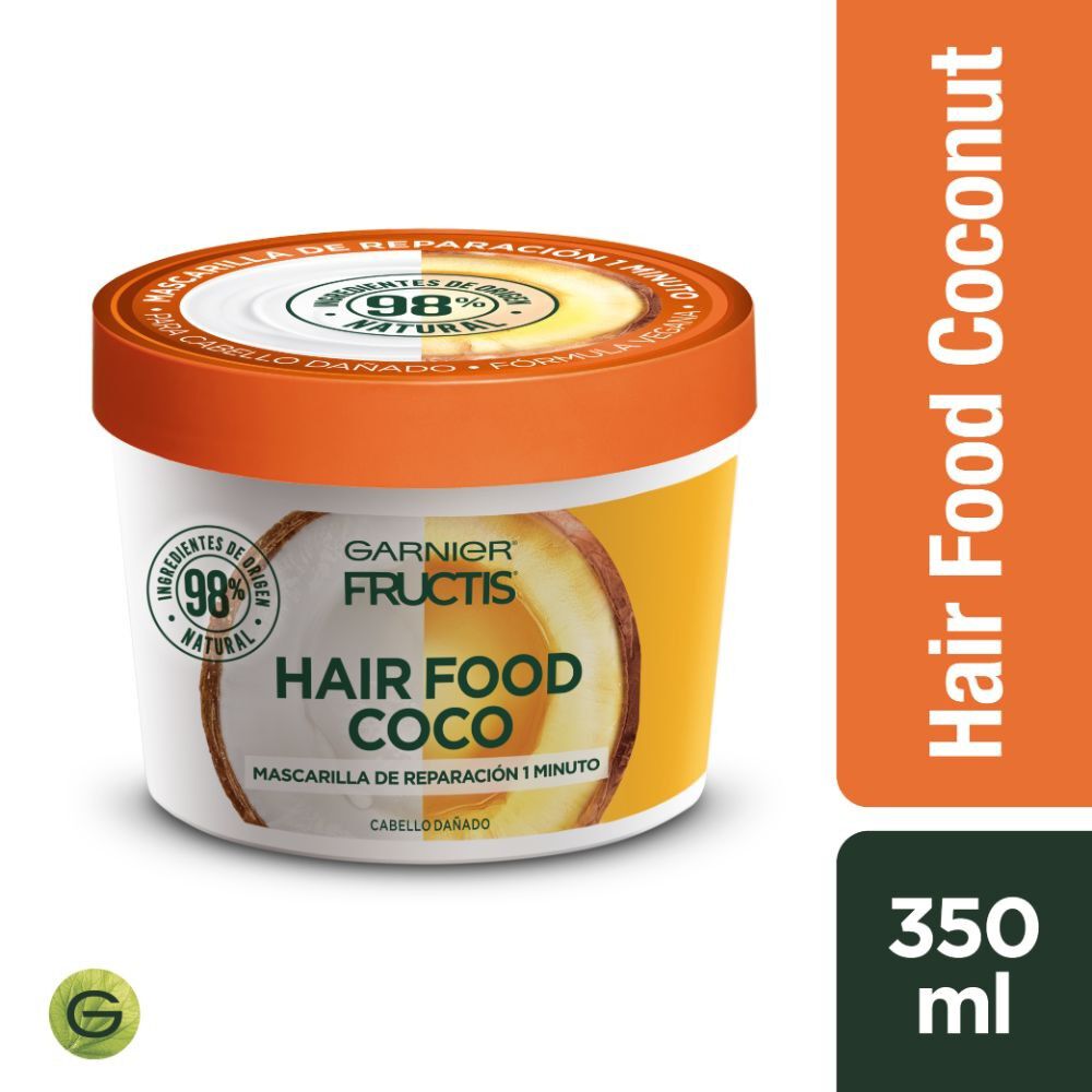 habilitar Globo director Garnier Hair Food Coco Mascarilla de Reparación 1 Minuto 350 mL