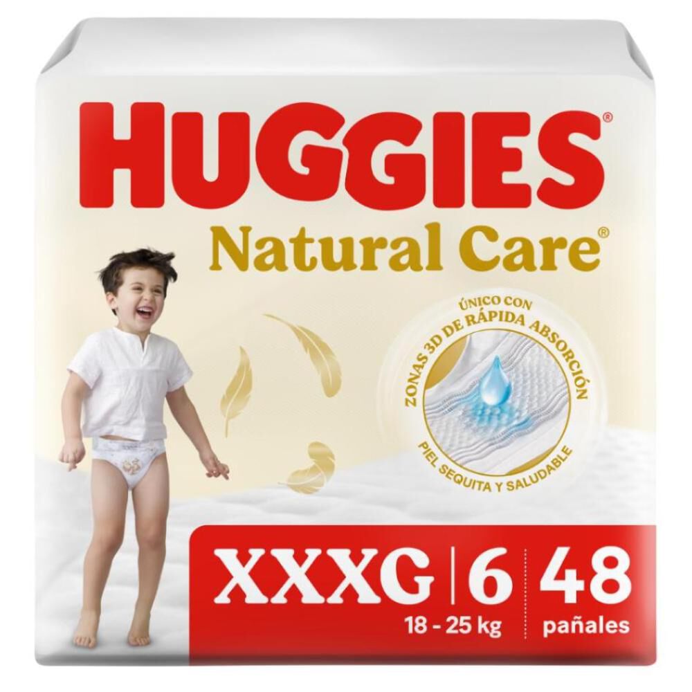 Pañal Huggies Natural Care 6/XXXG 48 Un
