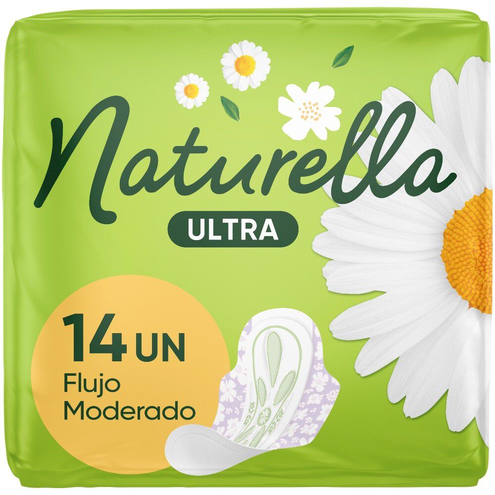 Toalla-Higiénica-Día-Ultradelgada-Con-Manzanilla-Tela-Suave-14-Unidades-imagen-1