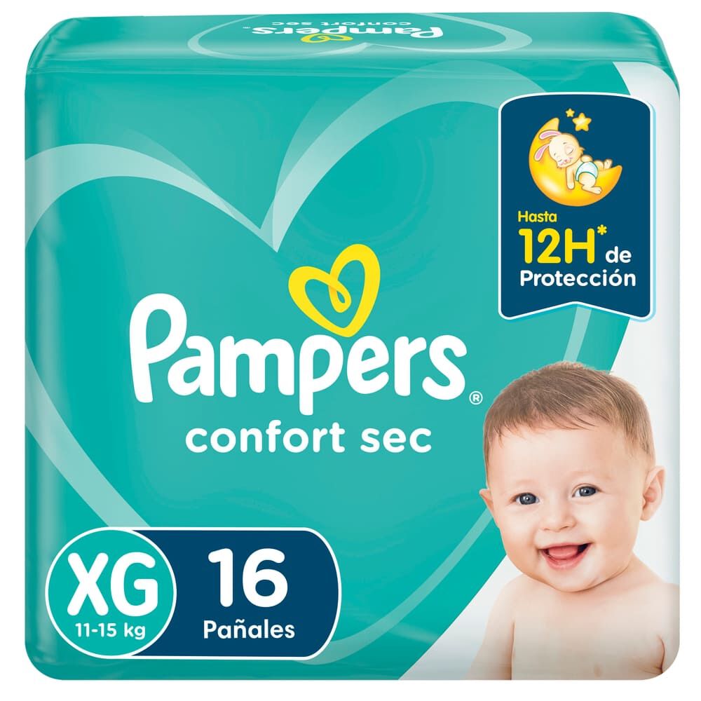 Pañal Confort Sec Xg (12-15 Kg) Extra Seco Pods X16