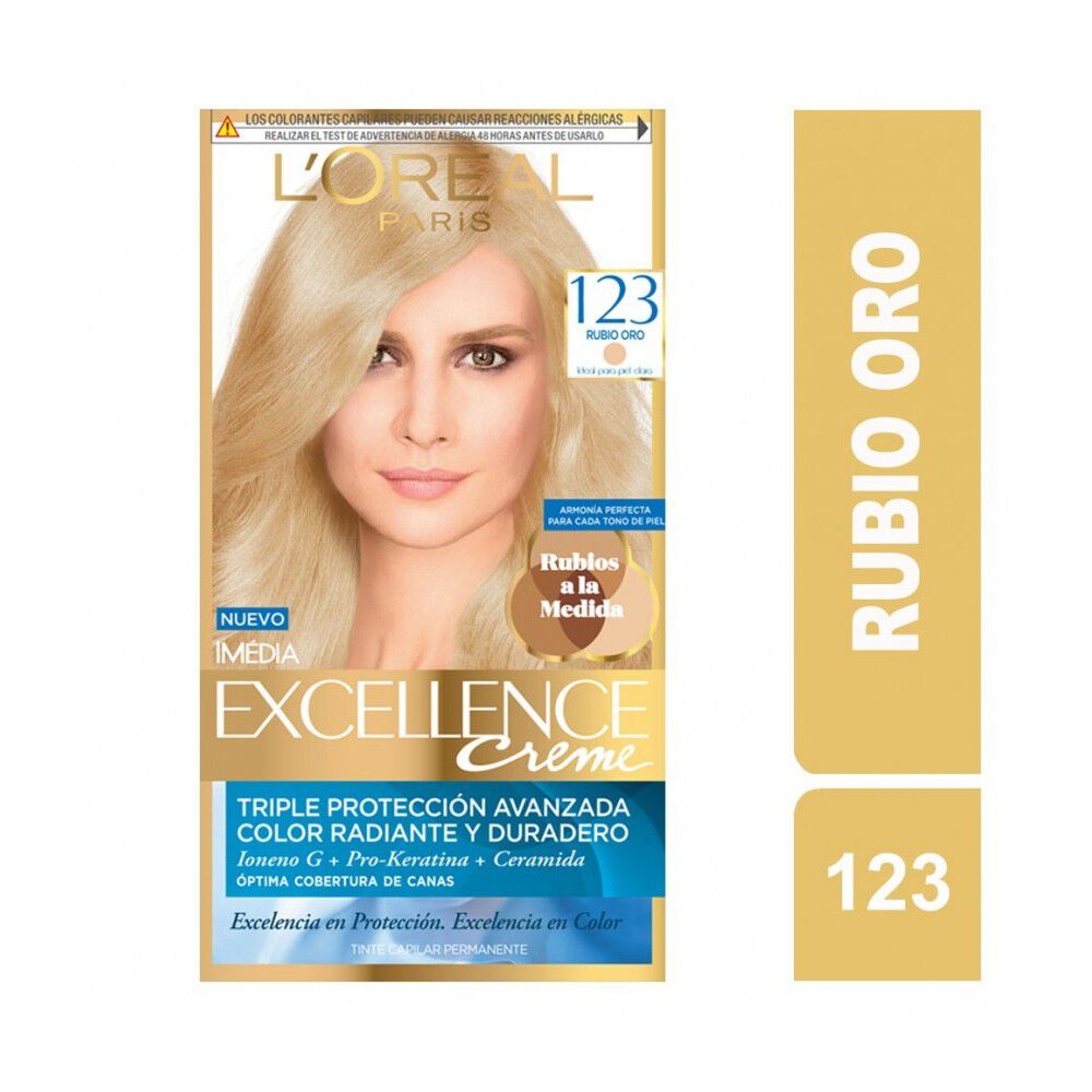 Coloración Excellence 123 Rubio Extra Claro Dorado image number null