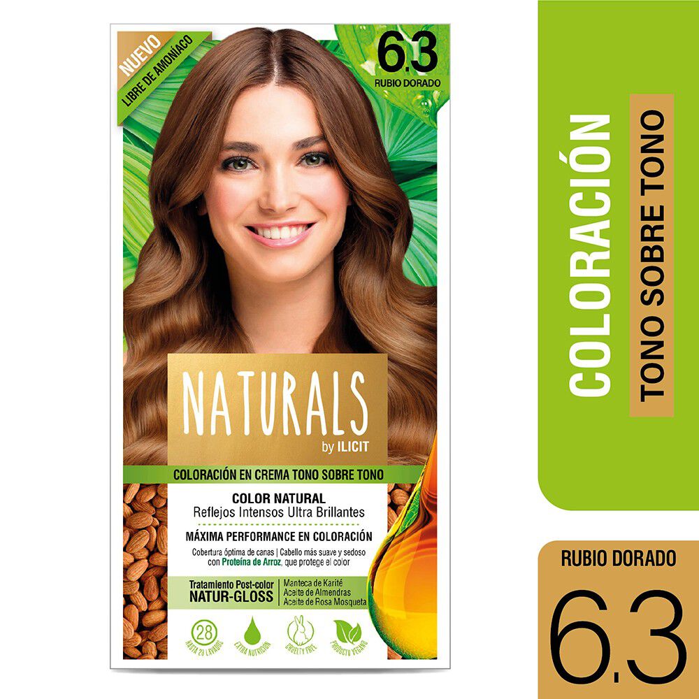 Naturals-Coloración-En-Crema-Tono-Sobre-Tono-6.3-Rubio-Dorado-imagen