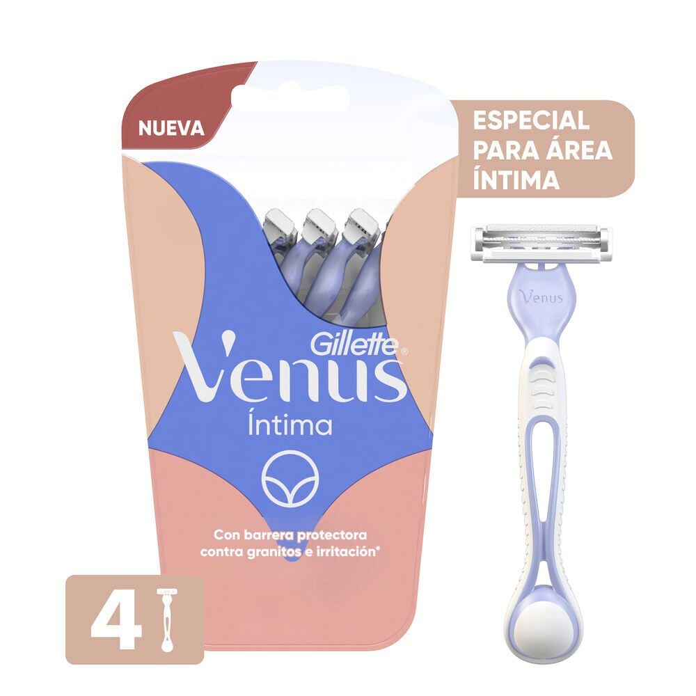 Maquina de Afeitar Desechable Venus Íntima 4 Unidades