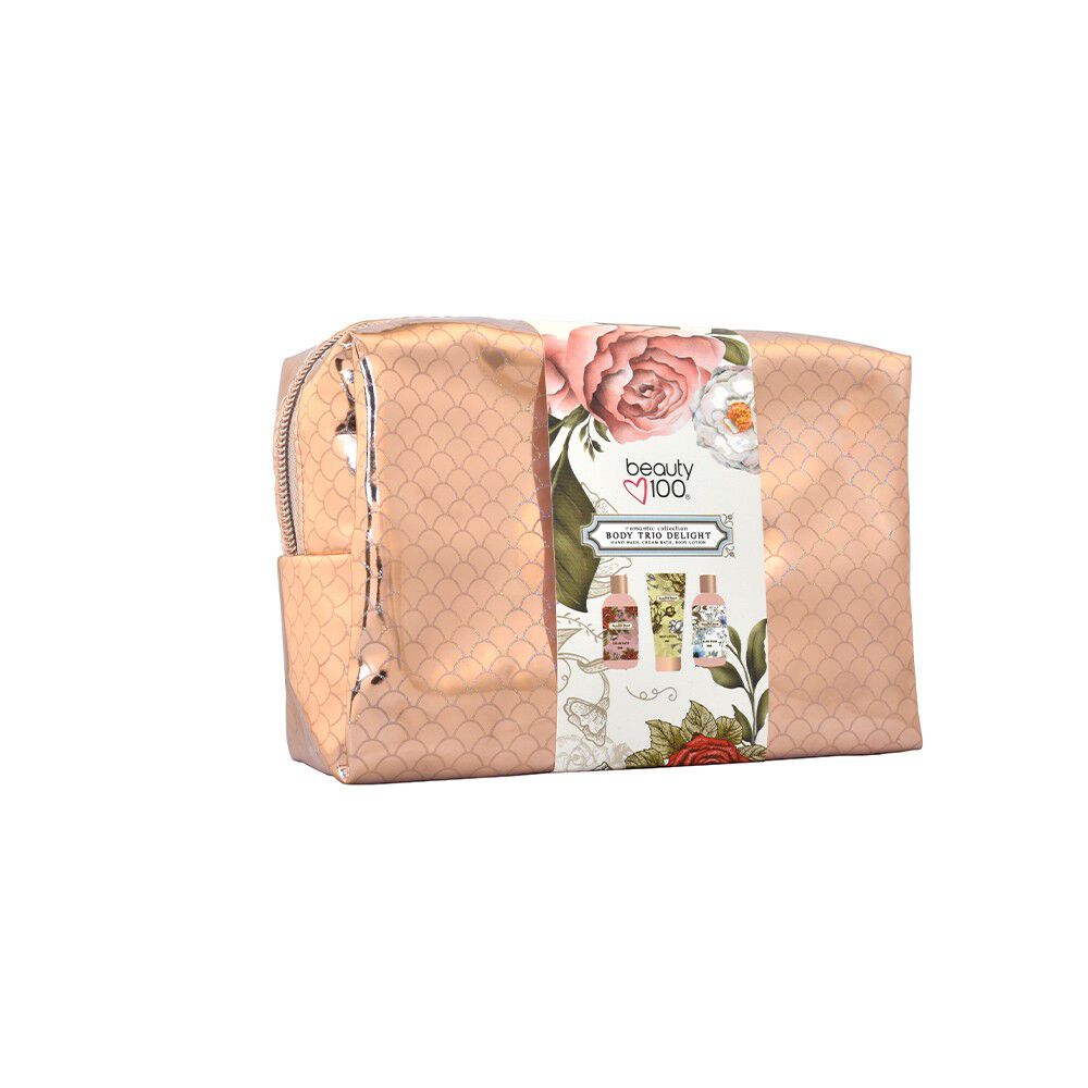 Romatic-Crema-Bath-105-mL-+-Hand-Wash-105-mL-+-Body-Lotion-50-mL-+-Cosmetiquero-imagen