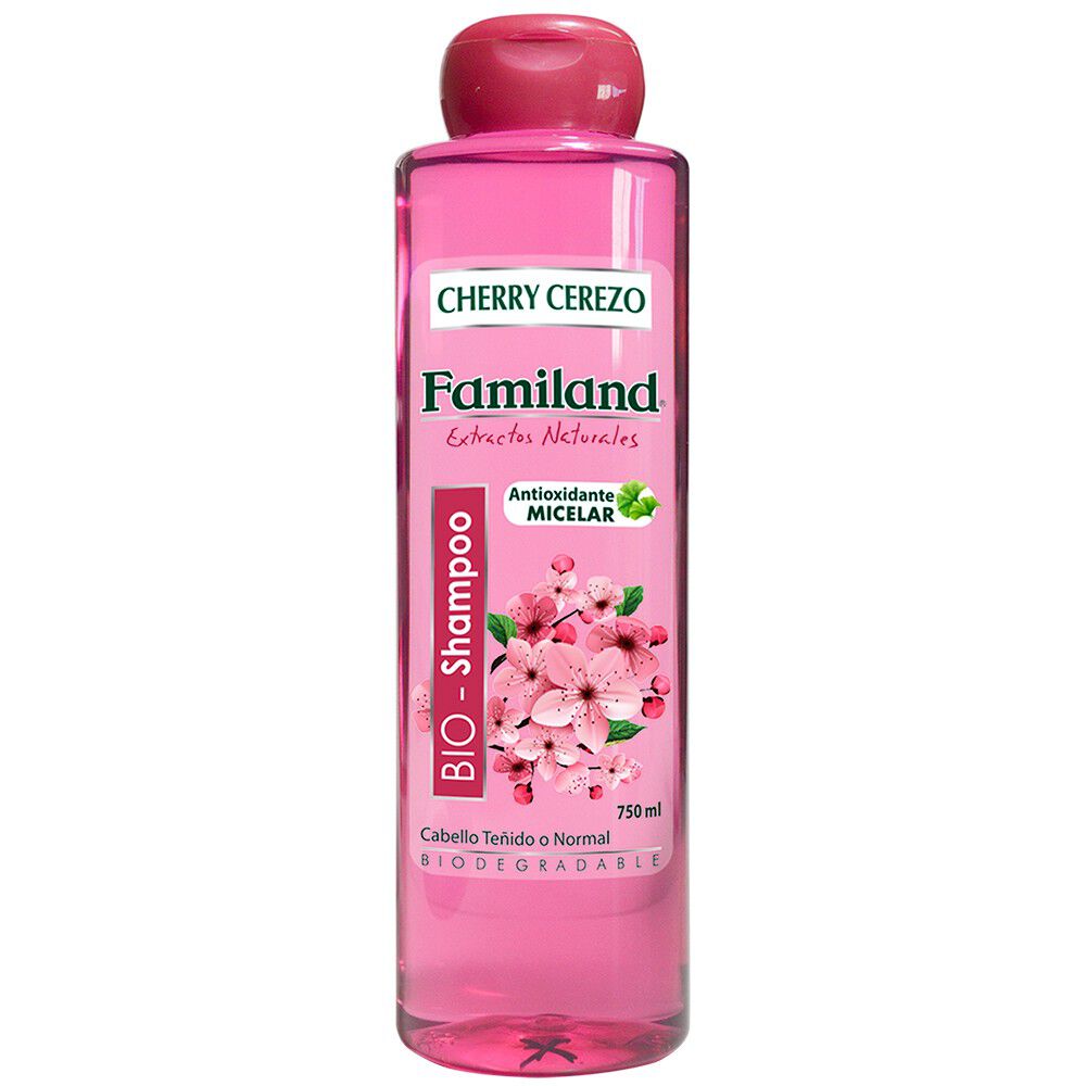 Bio Shampoo Cherry Cerezo Anti Oxidante Micelar Cabello Tenido a Normal 750 mL