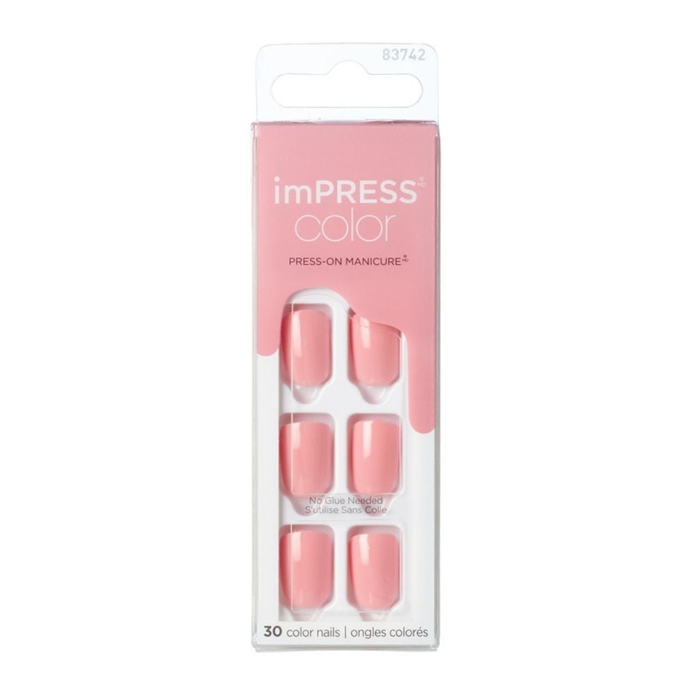 Uñas Postizas Impress  Color Pretty Pink X30 