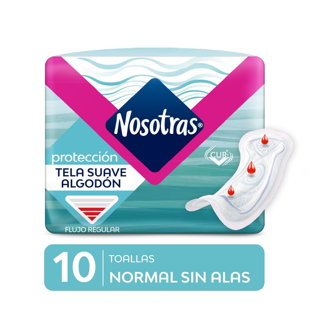 Toalla Higiénica Día Normal Tela Suave 10 Unidades