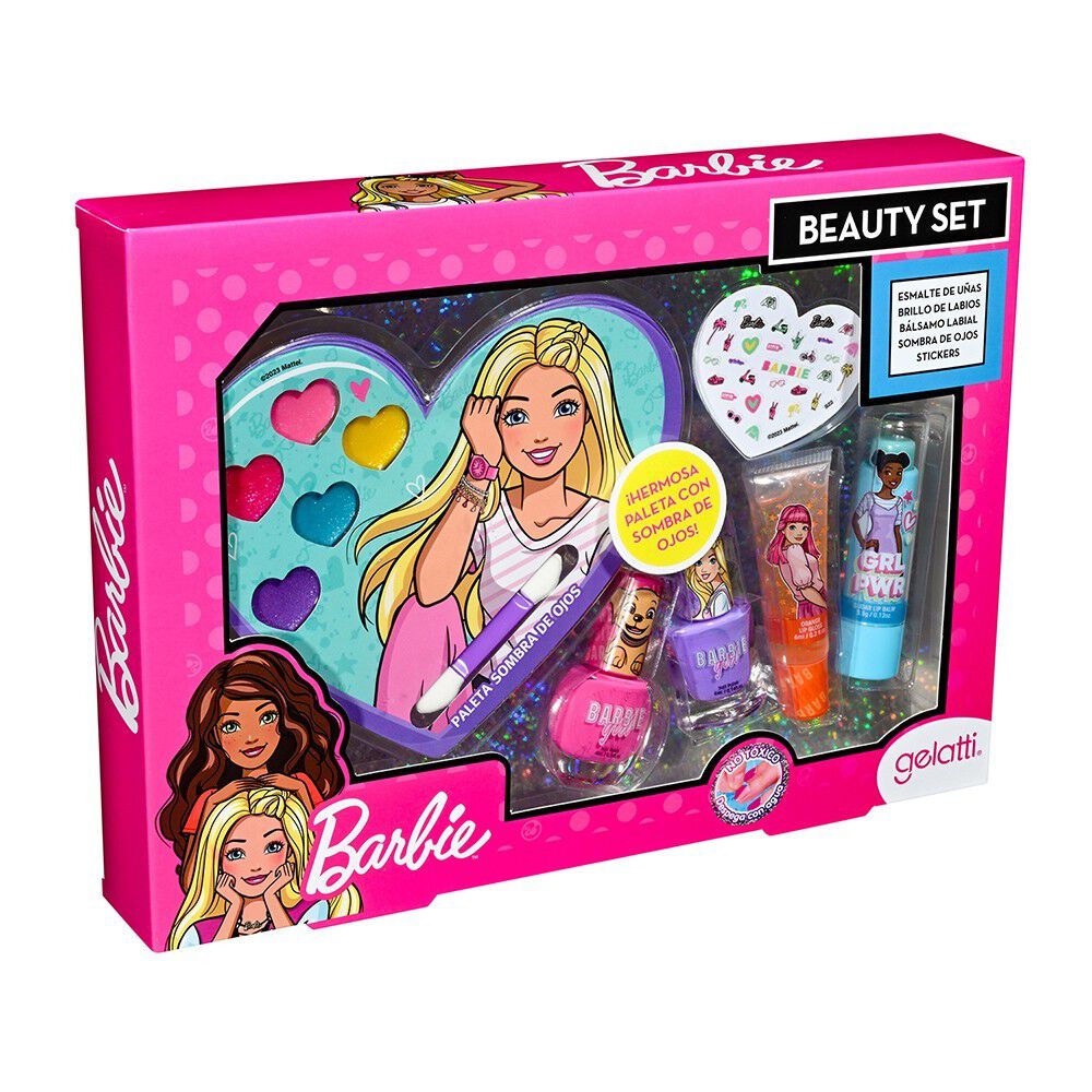 Set-de-Maquillaje-Barbie-2-Esmalte+Paleta-Sombra+Gloss+Lip-Balm-imagen-1