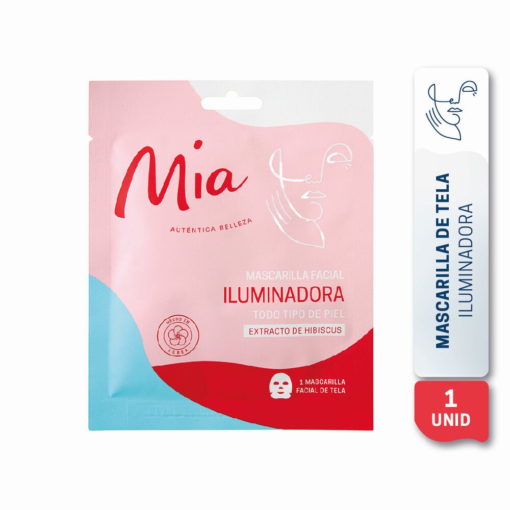 Mascarilla Facial de Tela Todo Tipo de Piel x1
