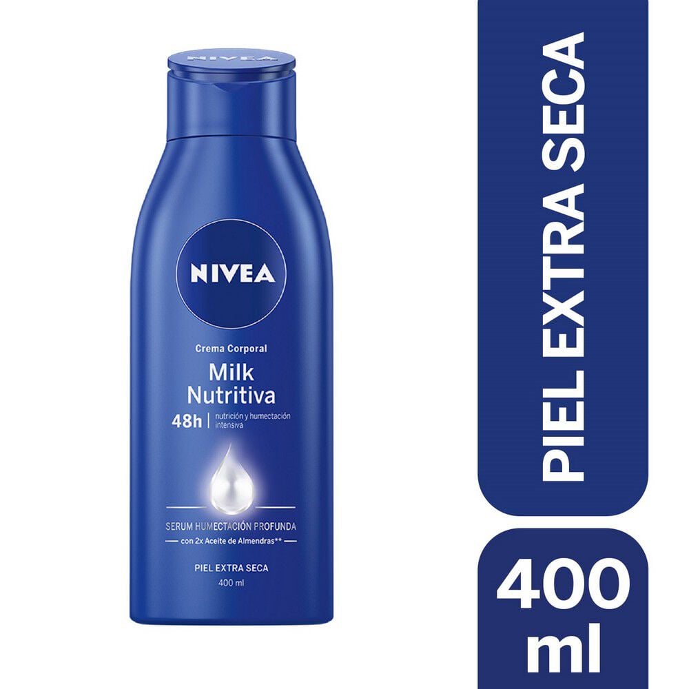 Crema Corporal Milk Nutritiva Piel Extra Seca 400 Ml