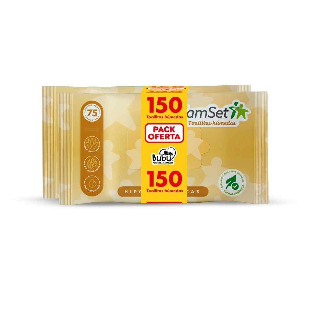 Toallitas Húmedas sin tapa 150 unidades