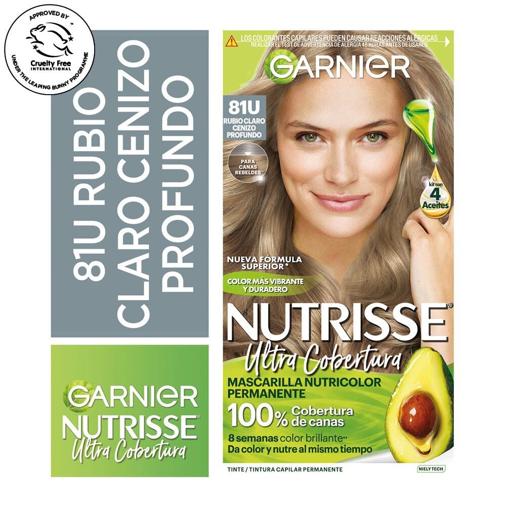 Coloración Garnier Ultra Cobertura 81 Rubio Claro Cenizo Profundo
