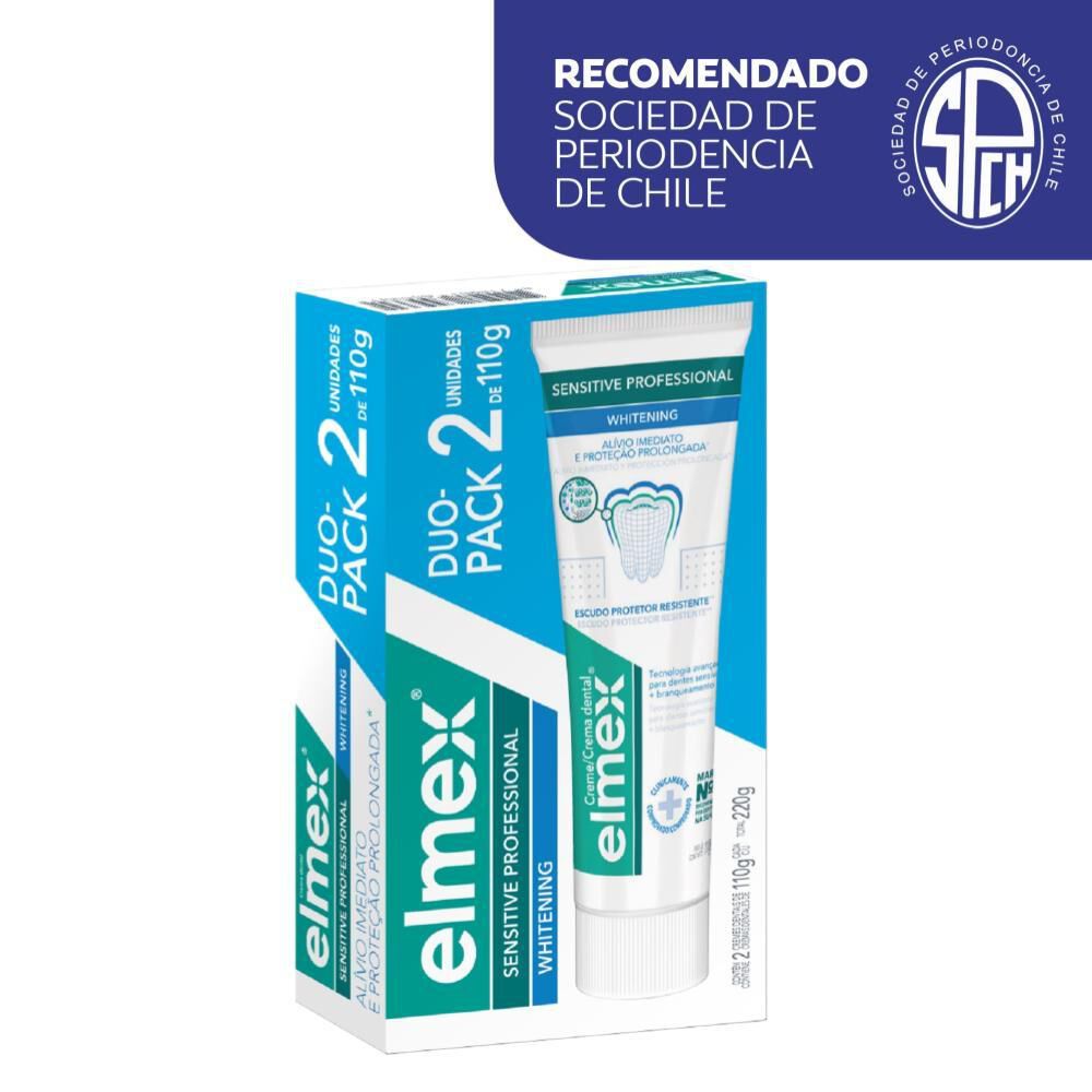Pasta Dental elmex Sensitive Professional Blanqueadora 110g 2u