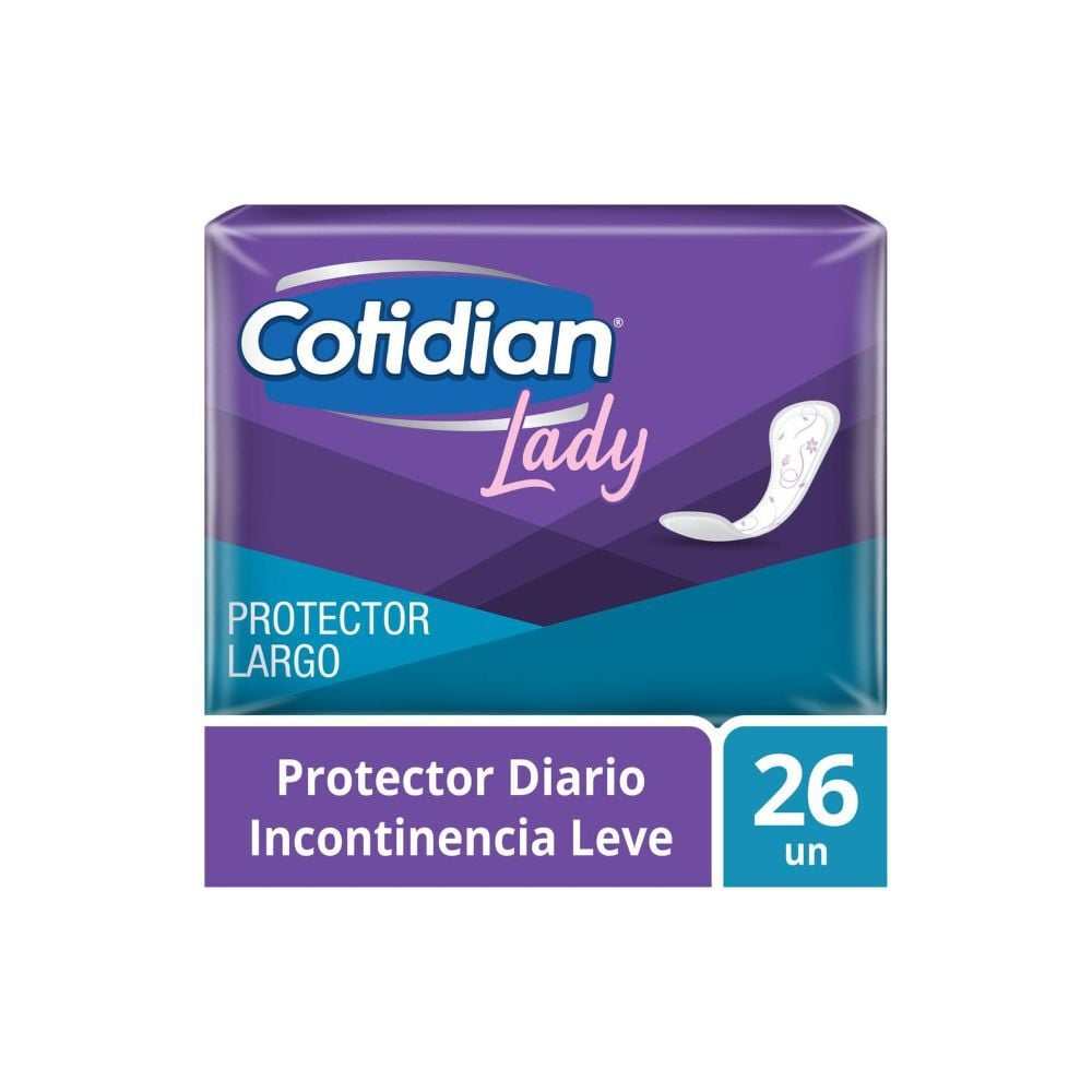 Protector para Incontinencia Urinaria Leve, Largos 26 Unidades