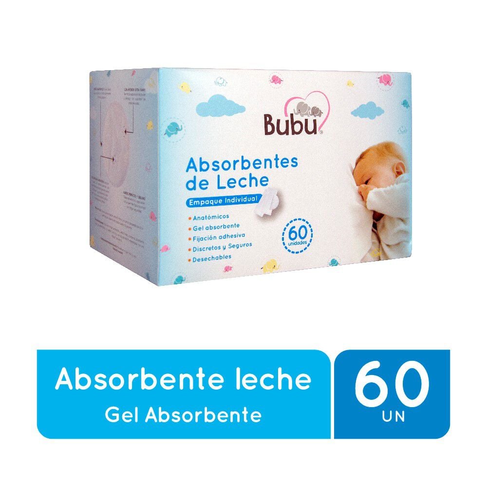 Absorbentes de Leche Empaque Individual 60 Unidades