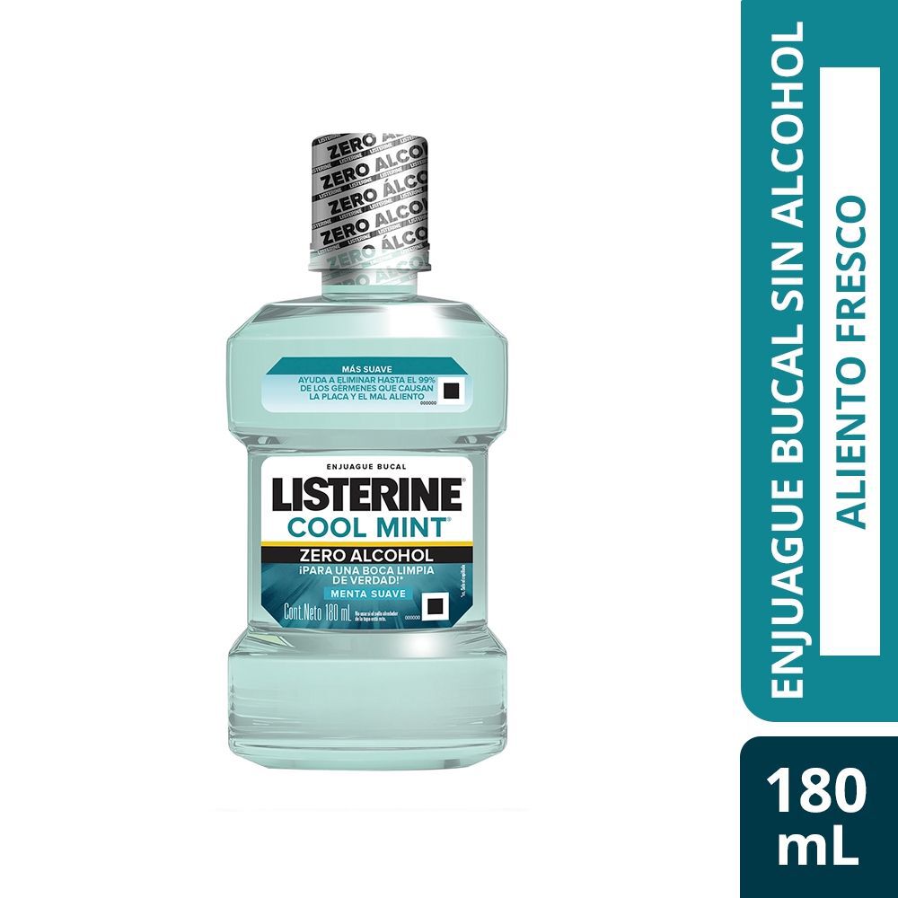 Enjuague Bucal Cool Mint Zero Alcohol 180 Ml