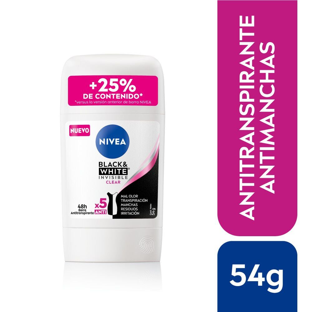 Barra Black&White Clear Femenino 54g