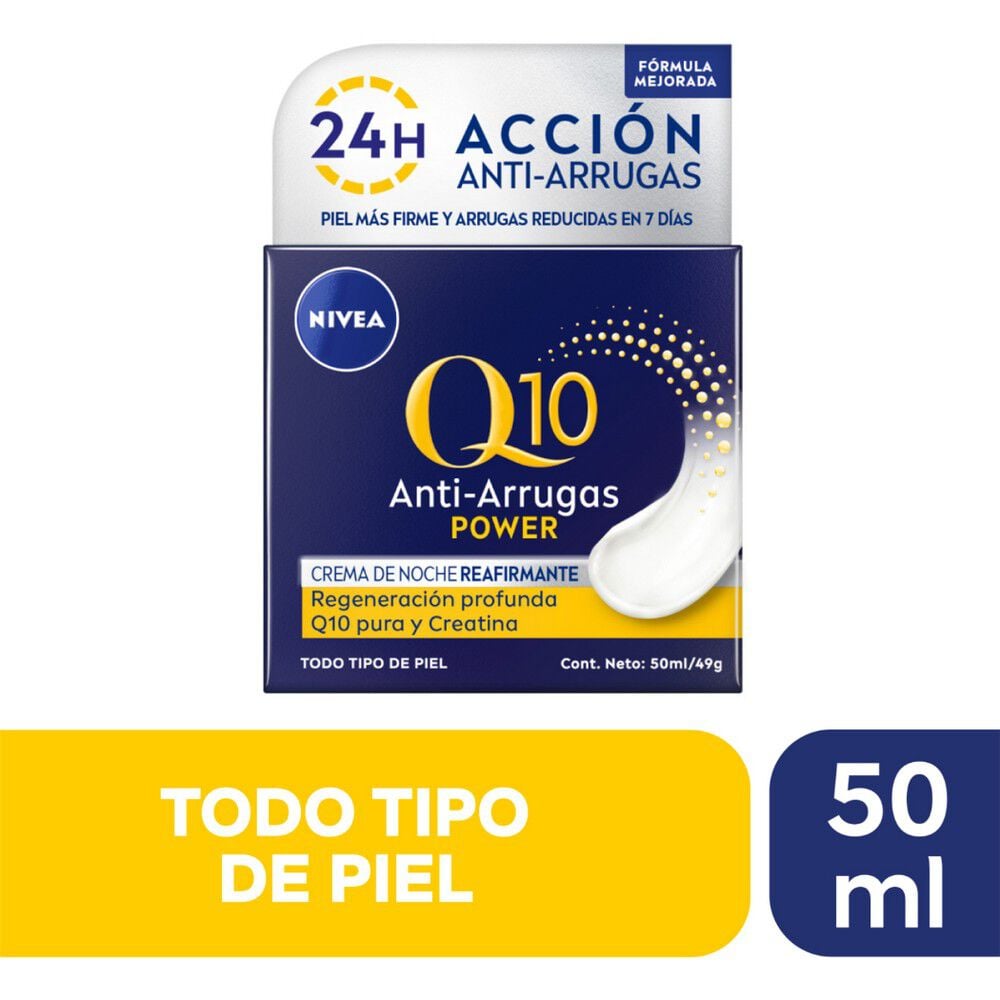 Crema Facial Antiarrugas Noche Q10 Power 50 mL