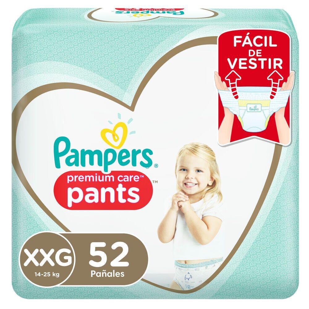 Premium-Care-Pants-Pañal-Desechable Fácil-de-Vestir-Xxg-14-25Kg-x52-imagen-1