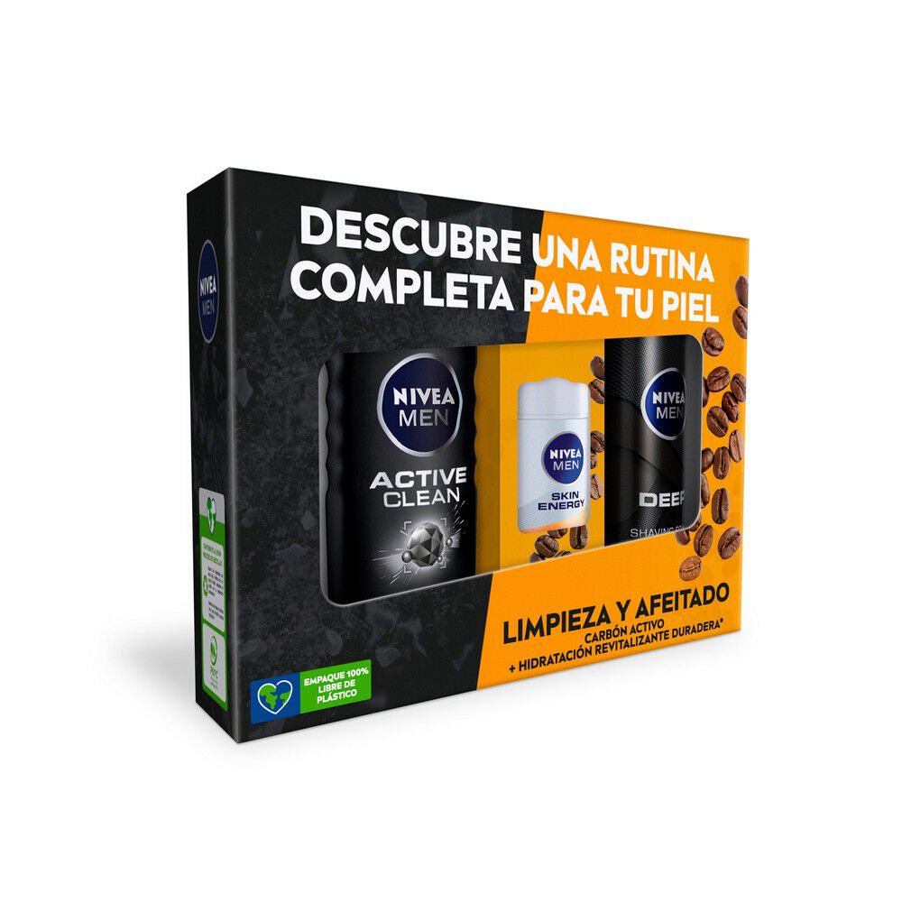 Pack-Men-Gel-de-Ducha-Deep-250ml-+-Espuma-de-Afeitar-Deep-200ml-+-Crema-Hidratante-Skin-Energy-50ml-imagen-1