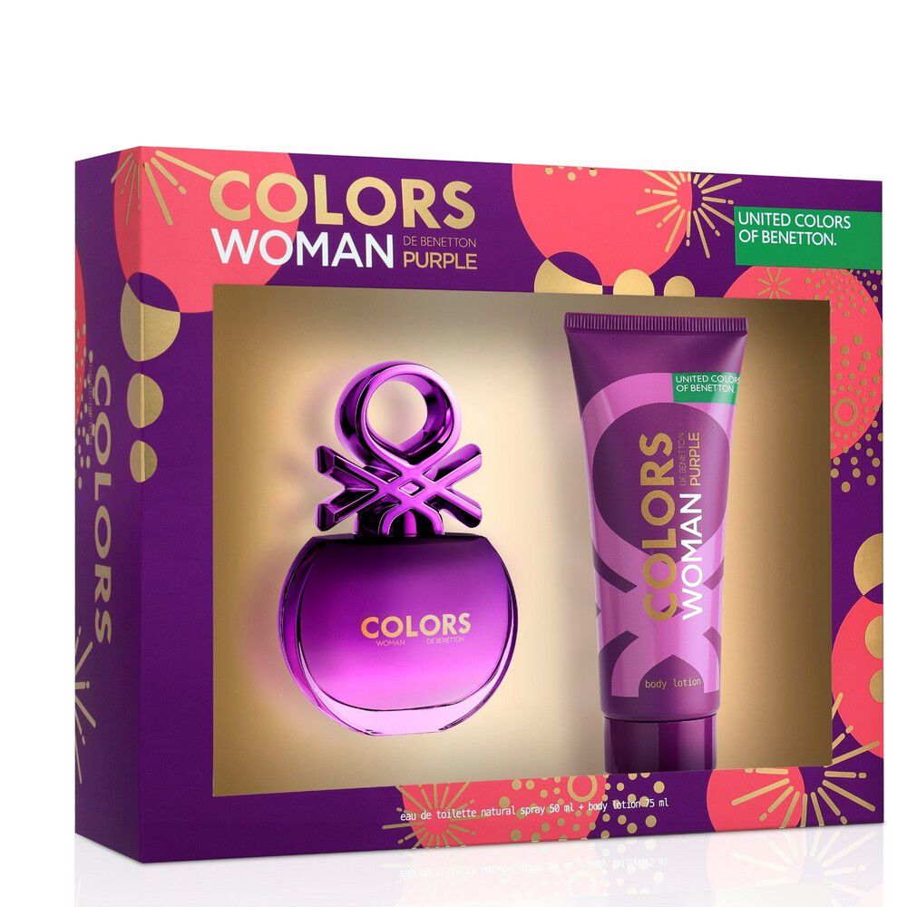 United-Colors-Purple-For-Her-Edt-Spray-50-mL-+-Body-Lotion-75-mL-imagen-1