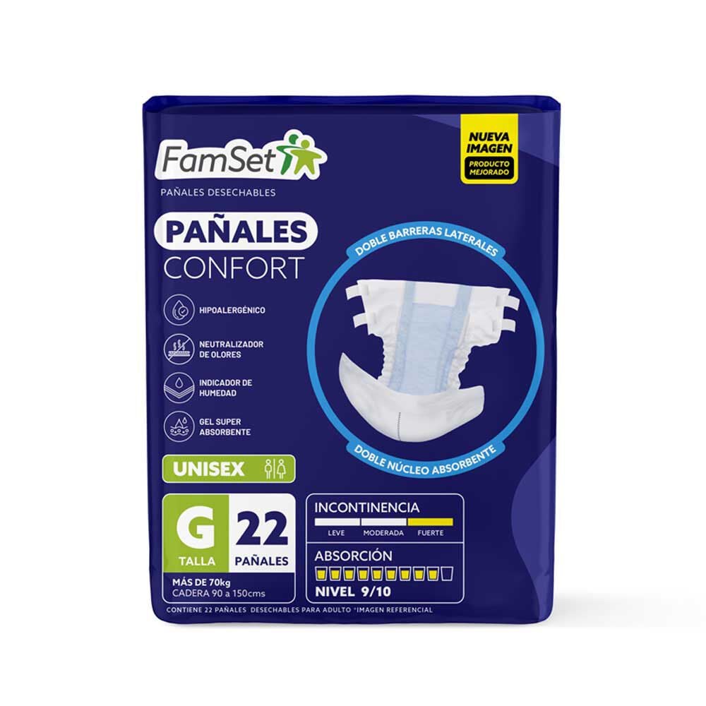 Confort Panal Para Adultos Unisex Grande 22 unidades