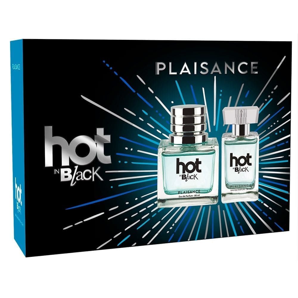 Set Perfume Hot In Black Edp + Miniatura