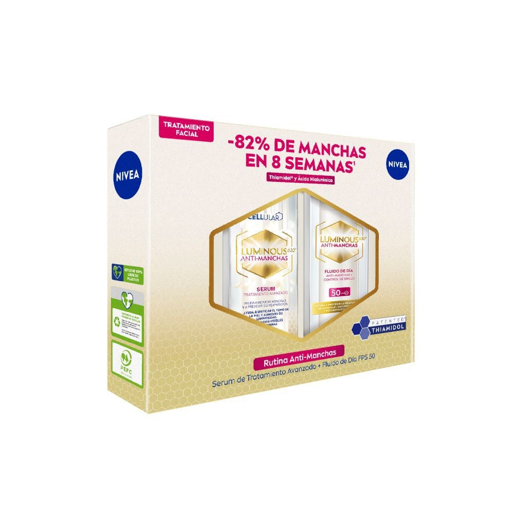 Pack Nivea Luminous630 Fluido 40 mL + Serum Anti-Edad 30 mL