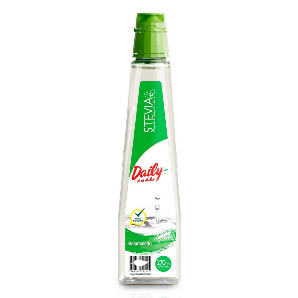 Daily Stevia Endulzante Líquido Libre de Calorias Sucralosa 2.4 Líquido 270 mL