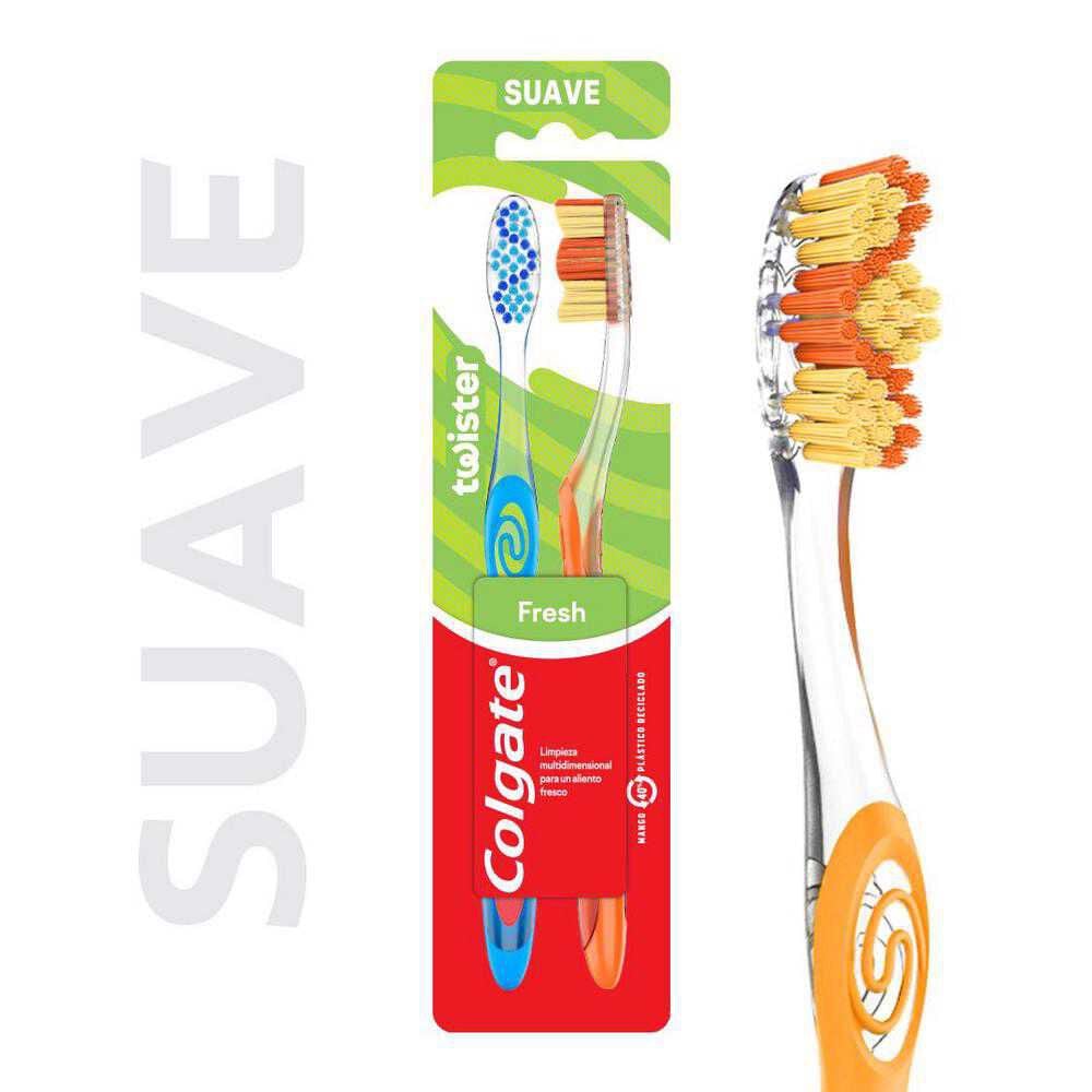 Cepillo Dental Colgate Twister Fresh Suave 2 Unidades