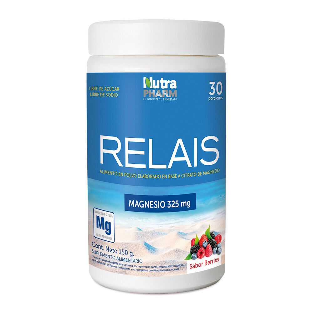 Nutrapharm Relais Citrato De Magnesio En Polvo Berries 150 gr