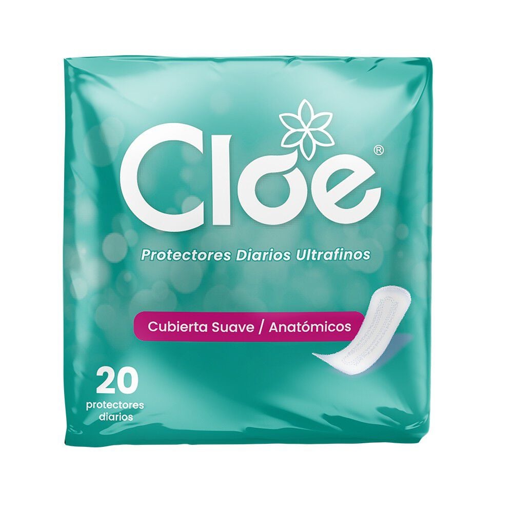 Protectores diarios ultrafinos anatómicos cubierta suave x 20 unidades