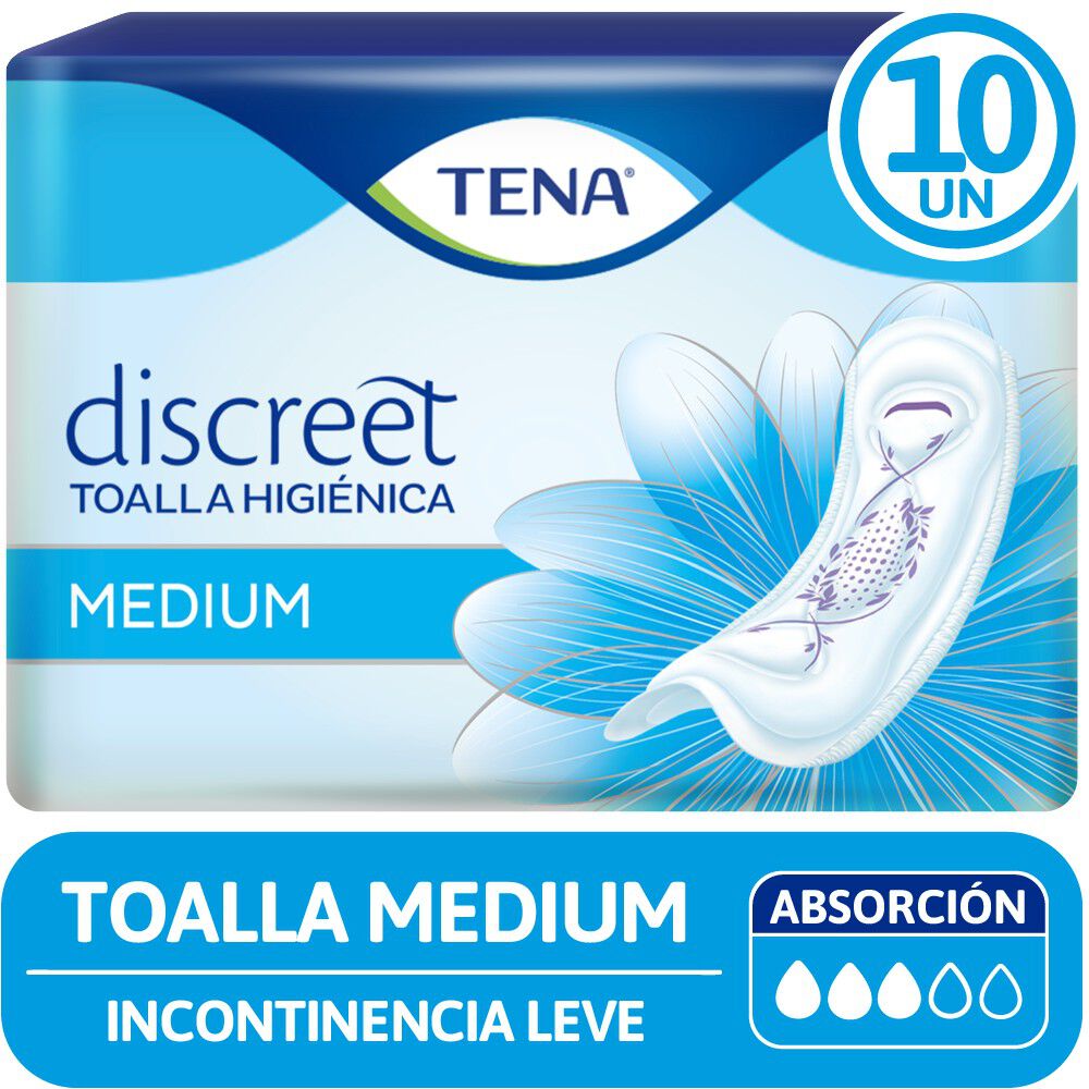 Toalla para Incontinencia Urinaria Medium 10 Unidades