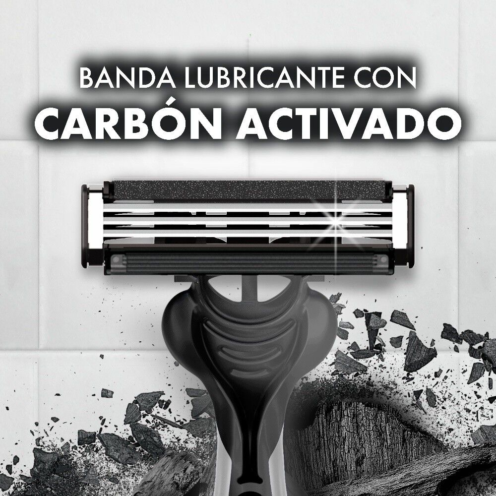 Máquina-de-Afeitar-Prestobarba-3-Carbono-con-Carbón-Activado-8-Und-imagen-3