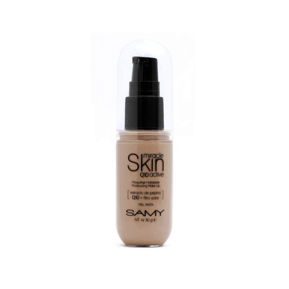 Miracle Skin Base Liquida Hidratante Q10 Active Caramelo Ligero 30 grs