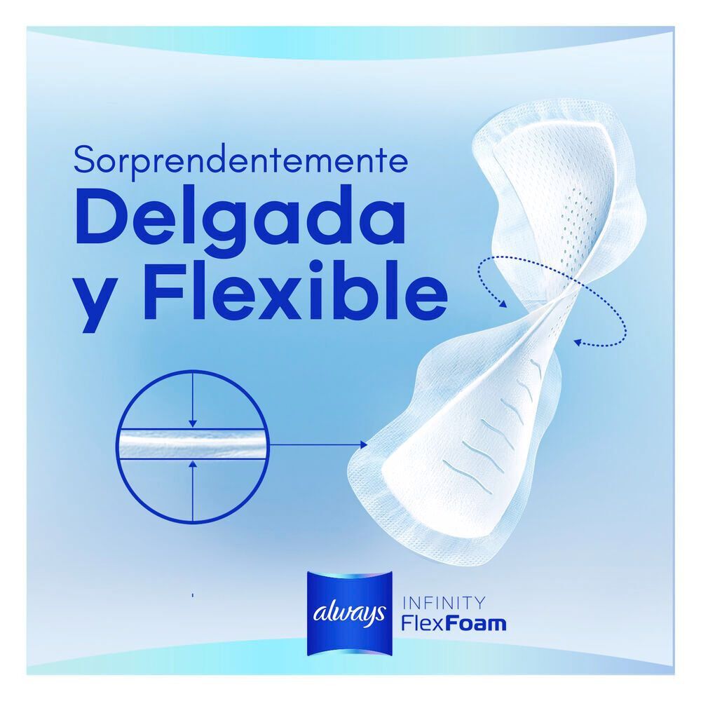 Toalla-Higiénica-Día-Ultradelgada-Infinity-Con-FlexFoam-Tela-Suave-18-Unidades-imagen-4