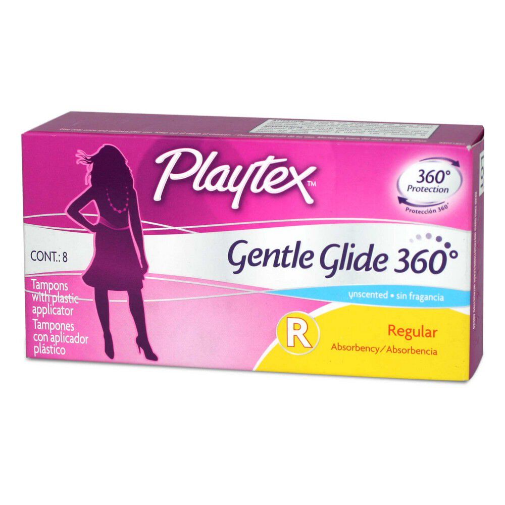 Tampón-Gentle-Glyde-Regular-con-Aplicador-Flujo-Leve-a-Moderado-8-Unidades-imagen-1